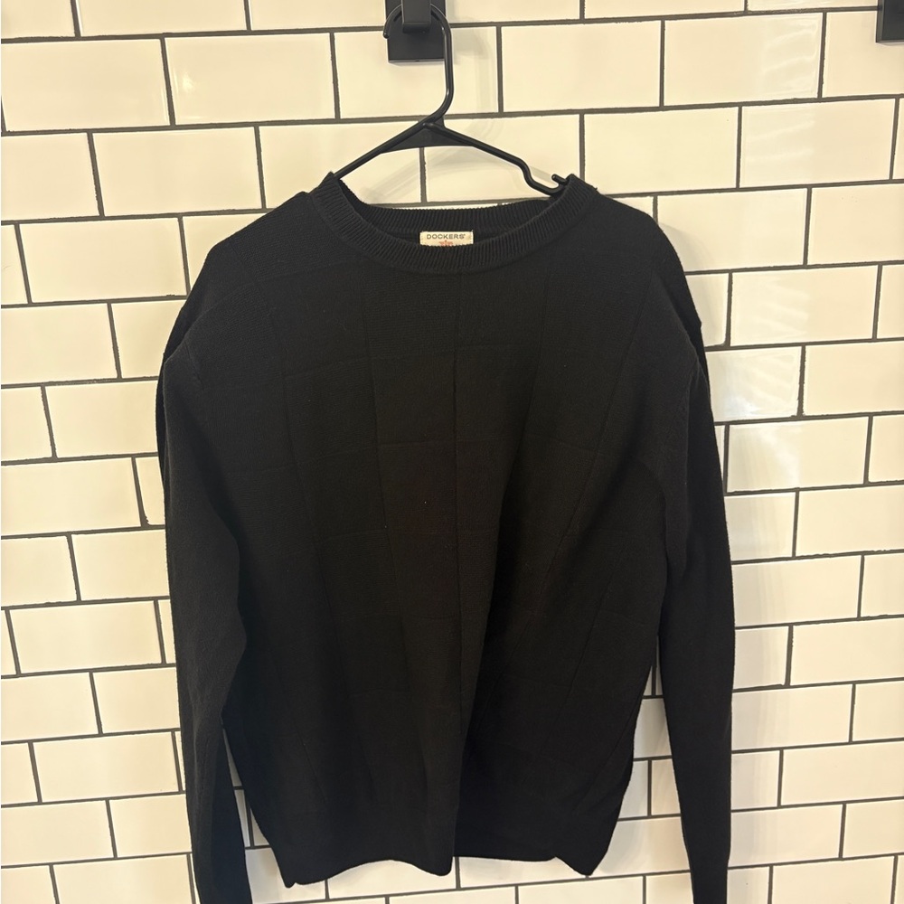 Dockers Men's Black Crewneck Sweater
